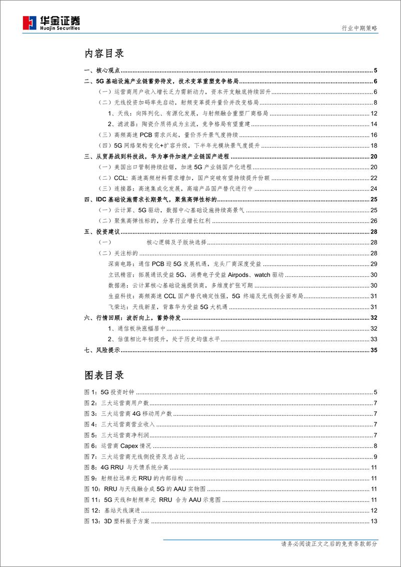 《通信行业：5G开启新时代，产业加速国产化-20190829-华金证券-37页》 - 第4页预览图