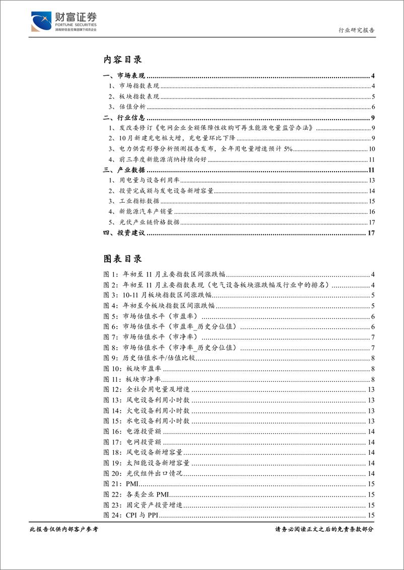 《电气设备行业月度报告：光伏装机量未达预期，电源投资额持续上升-20191122-财富证券-19页》 - 第3页预览图