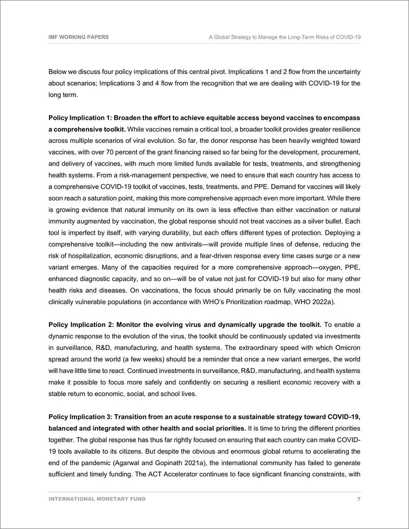 《IMF-全球冠状病毒疾病长期风险管理策略（英）-2022.4-26页》 - 第8页预览图