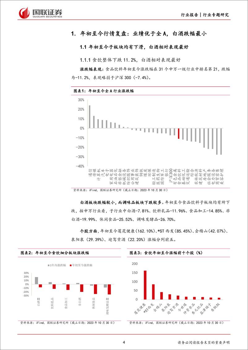 《食品饮料行业2023三季度总结：收入稳步复苏，盈利能力持续改善-20231103-国联证券-41页》 - 第5页预览图