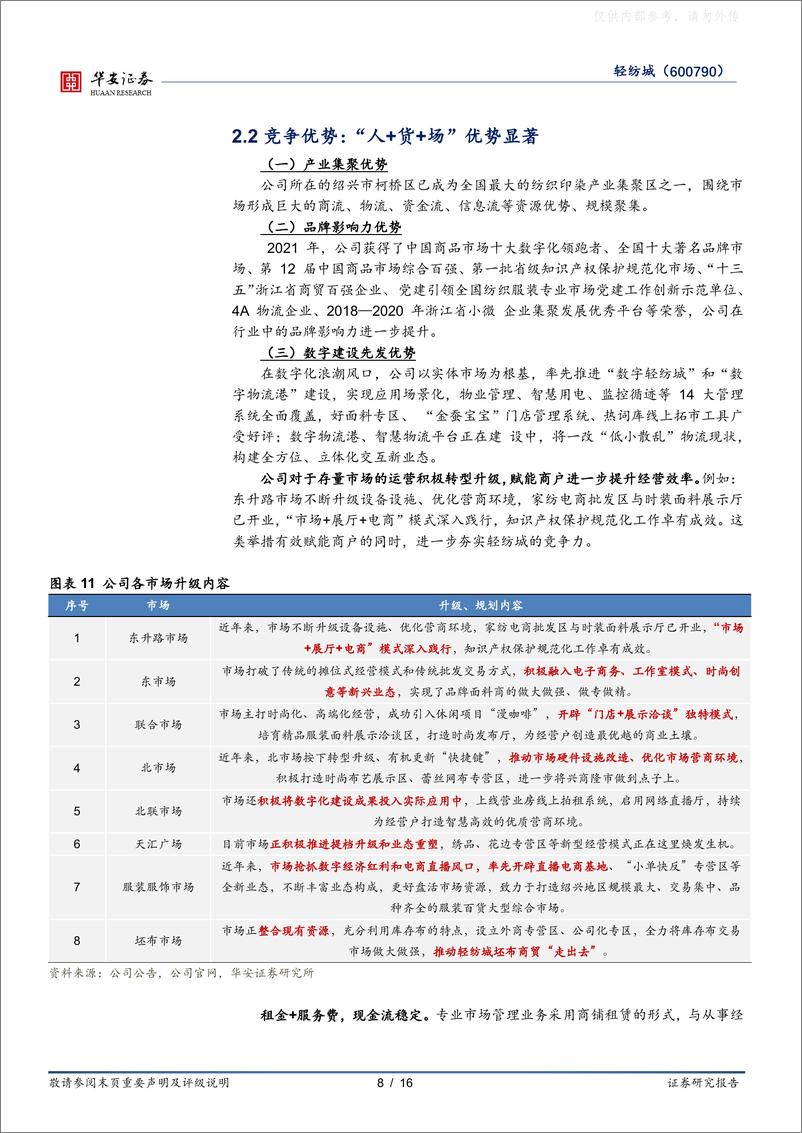 《华安证券-轻纺城(600790)再下一“城”，市场、数字、投资三维战略布局-230430》 - 第8页预览图