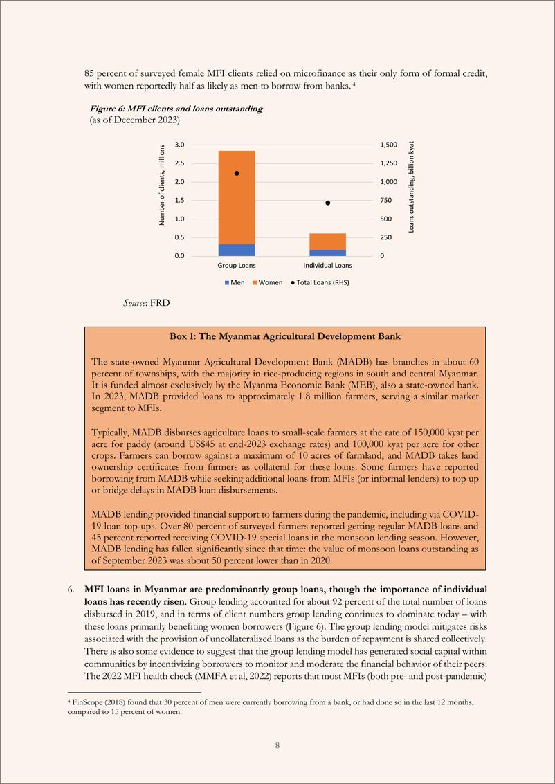 《世界银行-小额融资-宏观挑战：识别和应对缅甸小额融资机构面临的制约因素（英）-2024.5-21页》 - 第8页预览图
