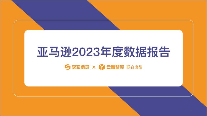 《2023年度亚马逊数据报告-卖家精灵&云雅智库》 - 第1页预览图