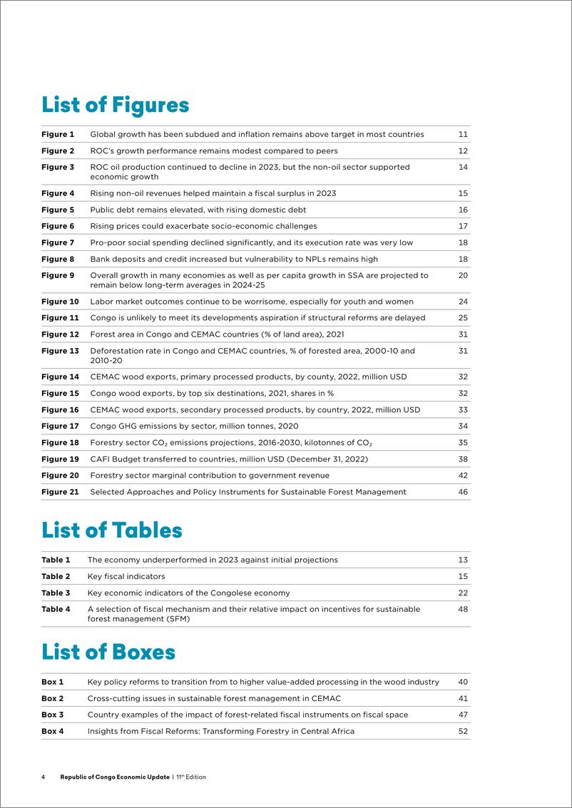《世界银行-刚果共和国经济更新，第11版：为可持续林业和经济增长设计财政工具（英）-2024-62页》 - 第6页预览图