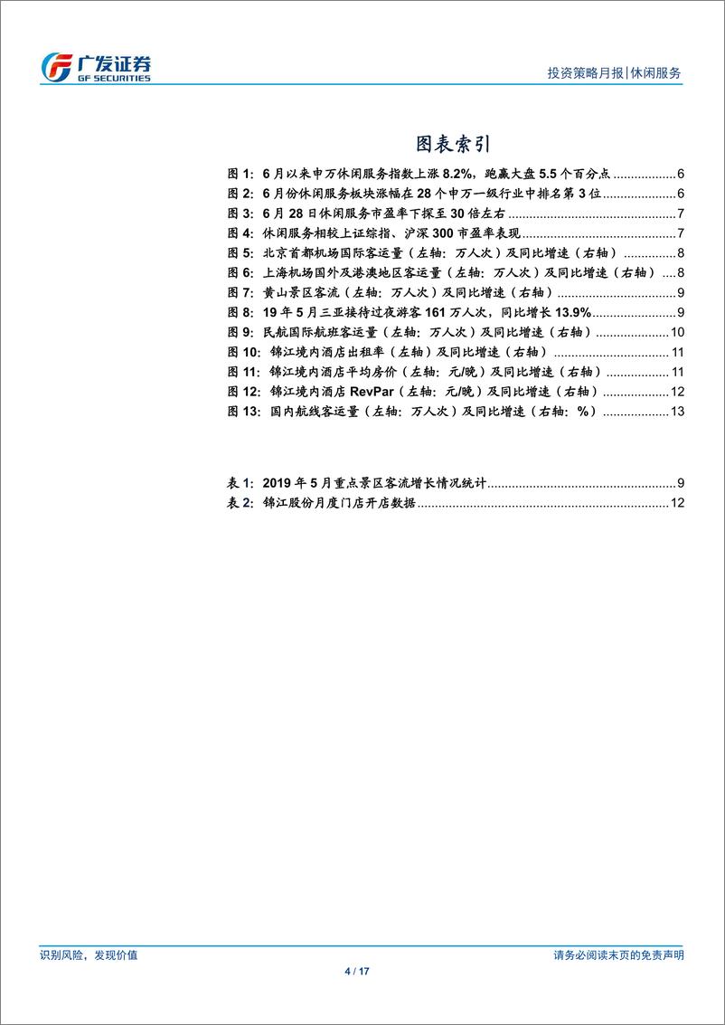 《休闲服务行业月度报告：继续看好景气向好的免税和底部回升的酒店行业-20190701-广发证券-17页》 - 第5页预览图