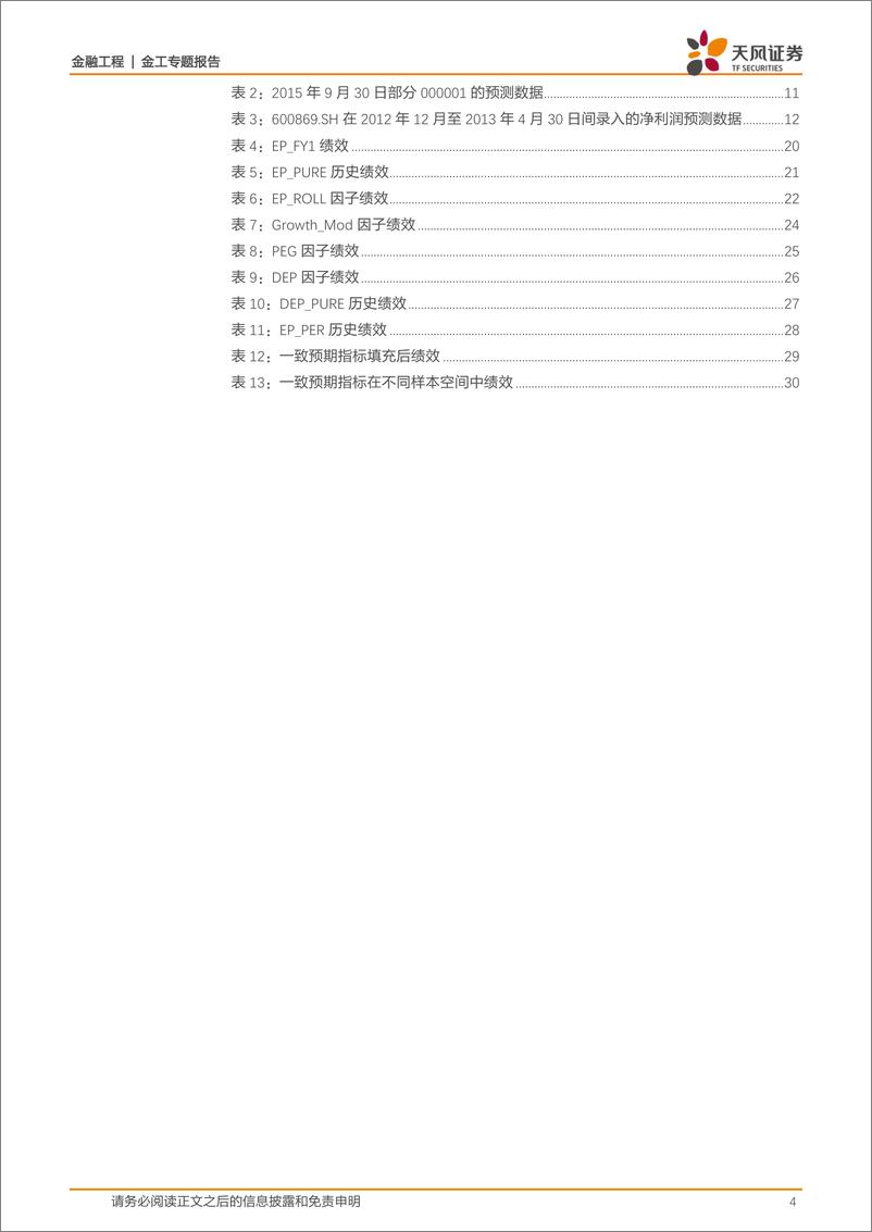 《天风证2018041基于基础数据的分析师一致预期指标构建》 - 第4页预览图