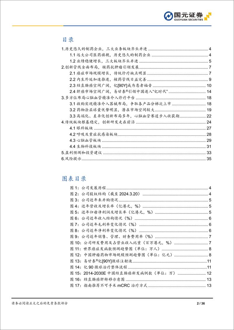 《国元证券-远大医药-0512.HK-首次覆盖报告：多业务齐头并进，核药引领发展》 - 第2页预览图