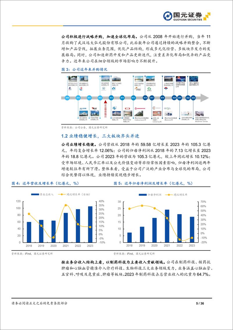 《国元证券-远大医药-0512.HK-首次覆盖报告：多业务齐头并进，核药引领发展》 - 第5页预览图