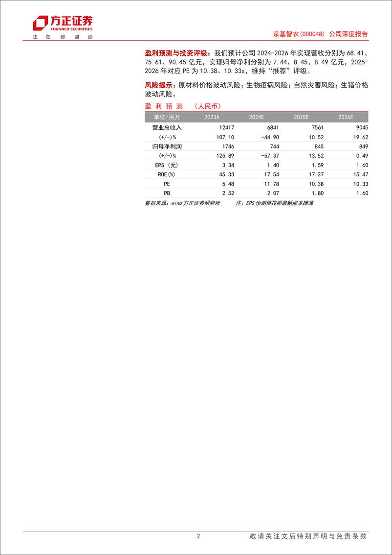 《京基智农(000048)公司深度报告：智慧养殖模式行业领先，成本及规模扩张优势独树一帜-250110-方正证券-23页》 - 第2页预览图