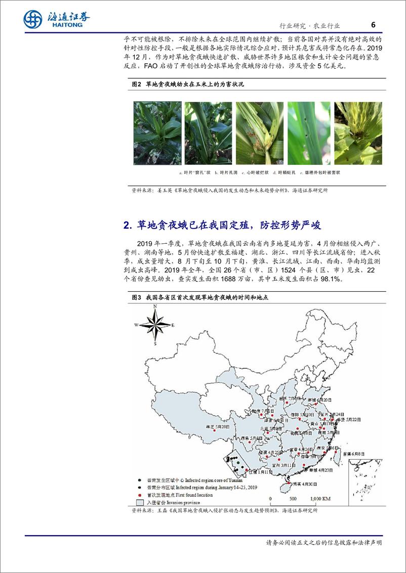 《农业：草地贪夜蛾定殖我国，后期虫害威胁不容小觑-20200325-海通证券-13页》 - 第7页预览图