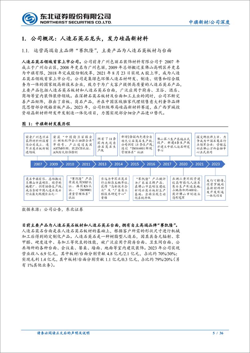 《中旗新材(001212)硅微粉%2b高纯石英，硅晶新材料第二曲线可期-240512-东北证券-36页》 - 第5页预览图