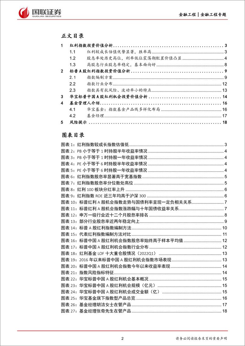 《华宝红利基金LOF投资价值分析：低利率环境下高股息有望占优-20220705-国联证券-19页》 - 第3页预览图