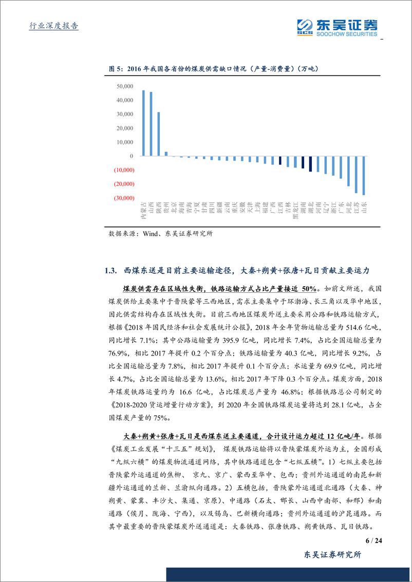 《公用事业行业深度报告：蒙华铁路研究专题，北煤南送大动脉预计年内通车，终端电厂+上游煤企有望显著获益-20190408-东吴证券-24页》 - 第7页预览图