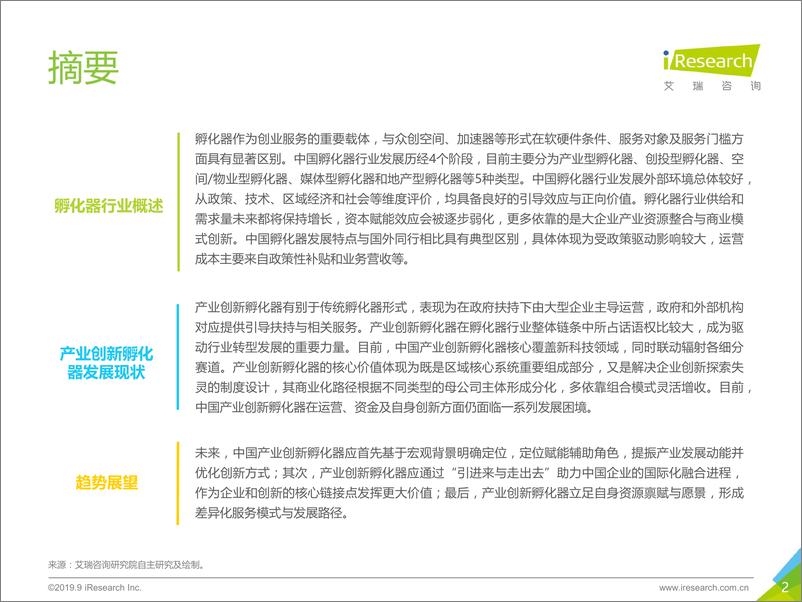 《艾瑞-2019年中国产业创新孵化器行业报告-2019.9-36页》 - 第3页预览图