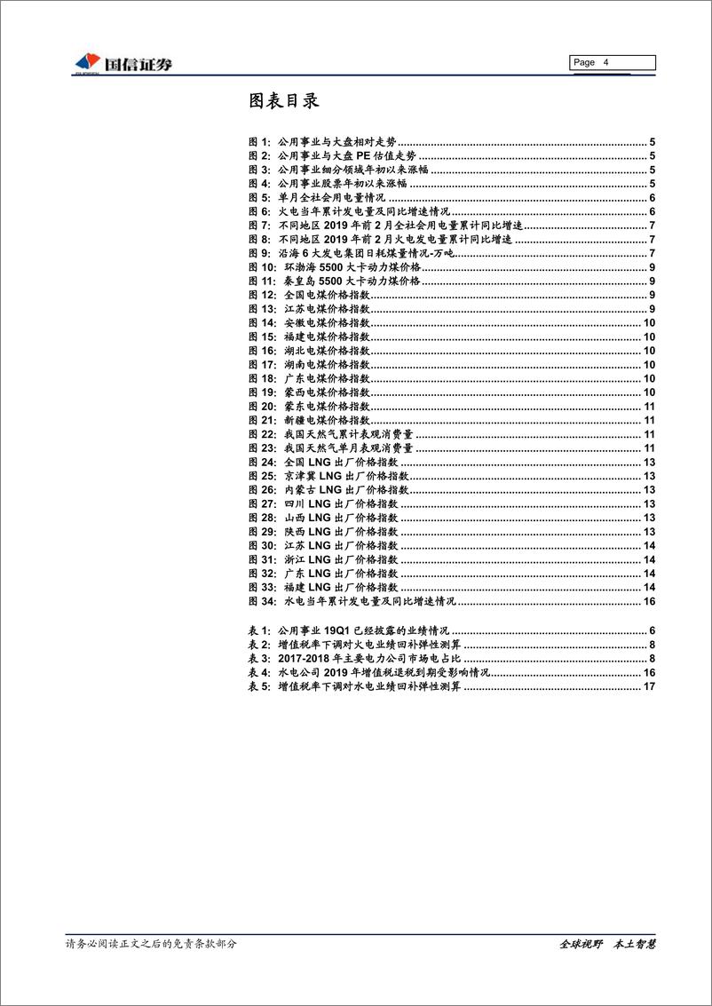 《公用事业行业2019年4月投资策略：火电一季报料高增，燃气淡季上游涨价或发酵-20190415-国信证券-21页》 - 第5页预览图