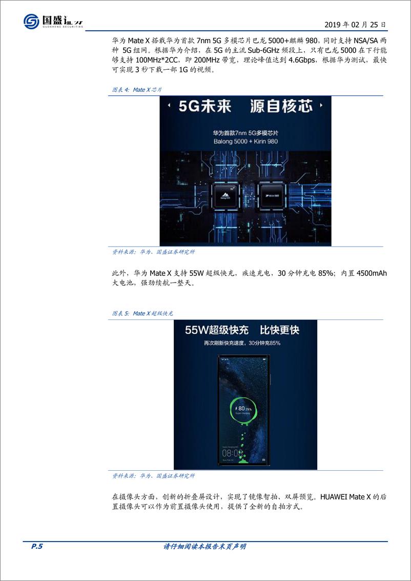 《电子行业：华为5G折叠手机正式推出，关注结构性创新机会-20190225-国盛证券-21页》 - 第6页预览图