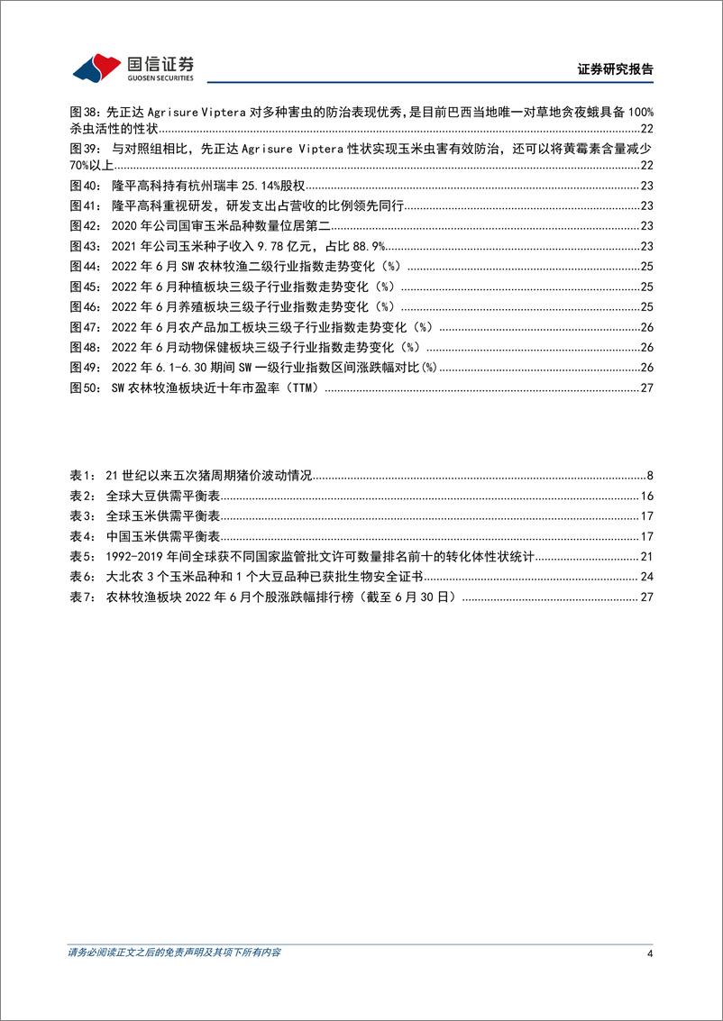 《农林牧渔行业2022年7月投资策略：重视养殖与动保板块布局，种业或迎周期与成长共振-20220703-国信证券-30页》 - 第5页预览图