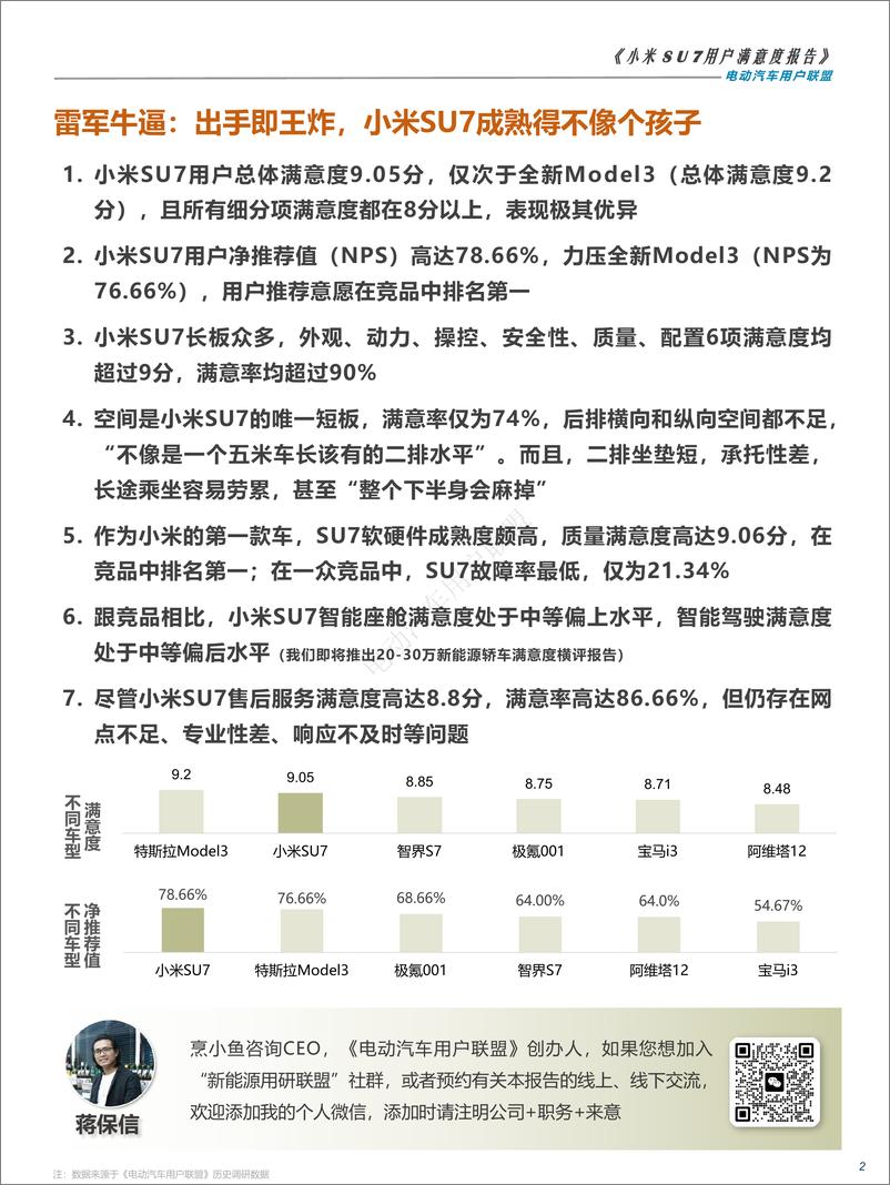 《小米SU7用户满意度报告》 - 第2页预览图