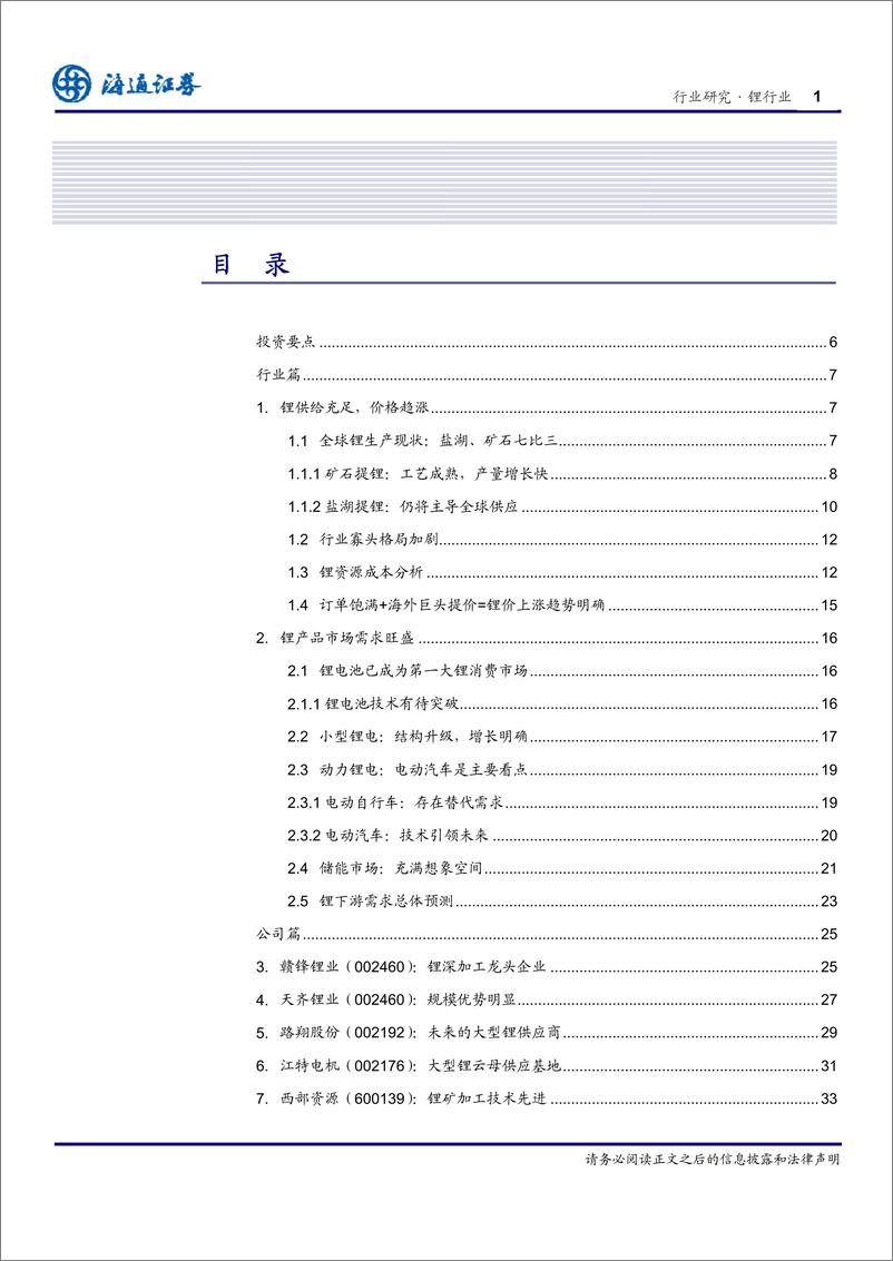 《海通证券-锂行业深度报告：千锂马-需求为鞍,技术做缰》 - 第2页预览图