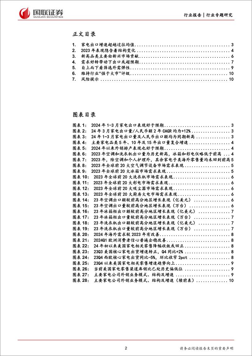 《家用电器行业专题研究：基于区域拆分看出口景气持续性-240421-国联证券-12页、》 - 第2页预览图