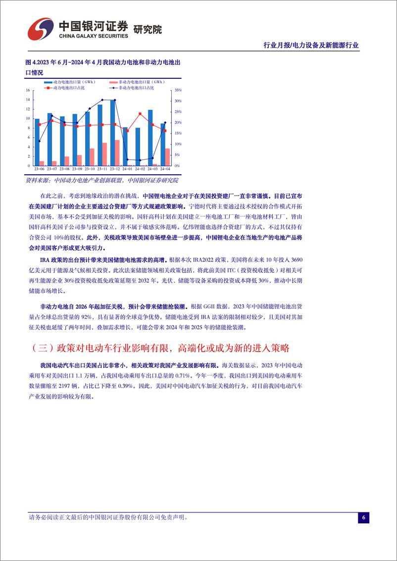 《电力设备及新能源行业5月行业动态报告：美国对华收紧系列政策对电新行业影响分析-240603-银河证券-21页》 - 第7页预览图