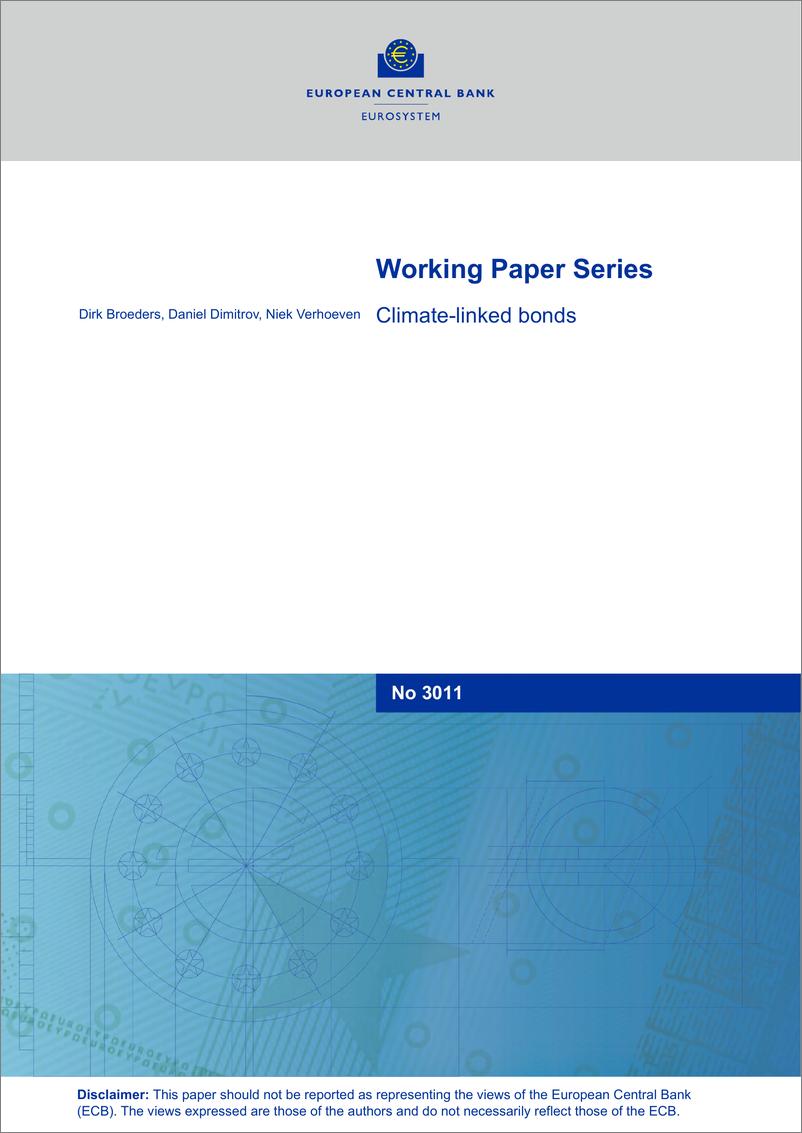 《欧洲央行-气候相关债券（英）-2025.1-58页》 - 第1页预览图