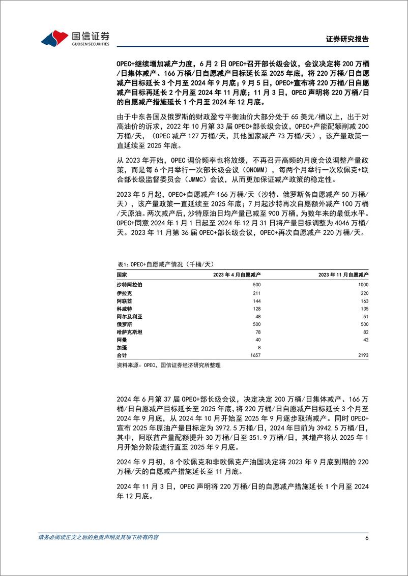 《油气行业2024年10月月报：地缘冲突扰动油价，国际油价宽幅震荡-241105-国信证券-26页》 - 第6页预览图