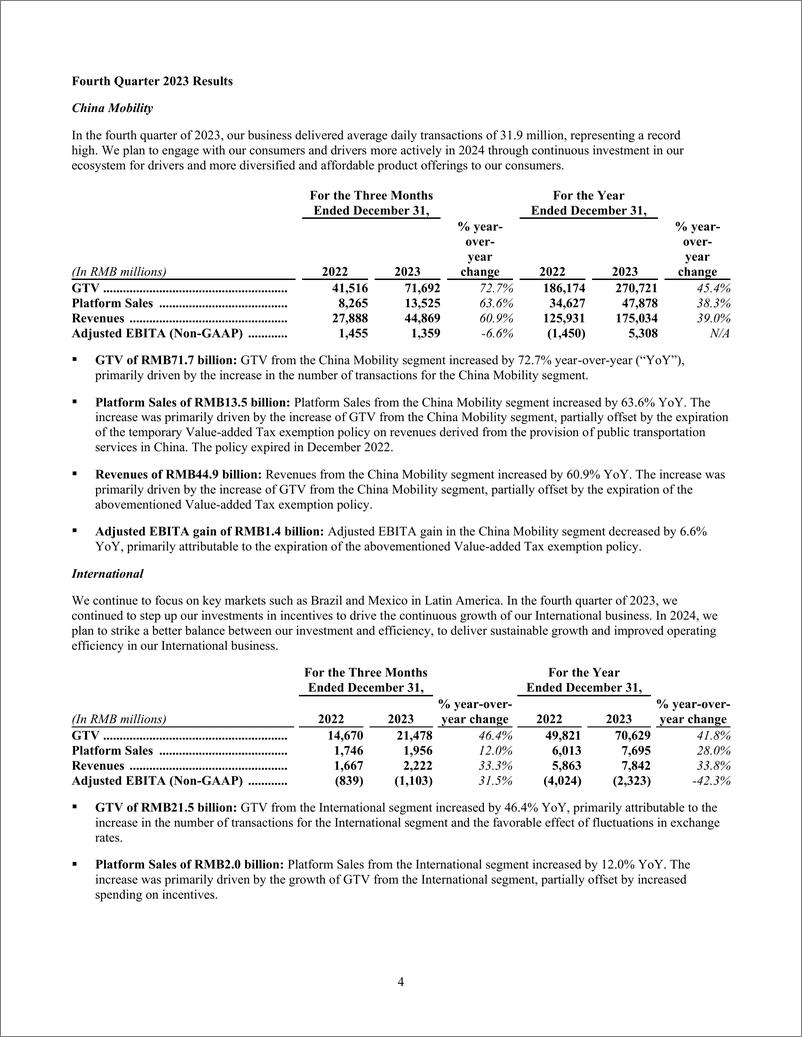 《滴滴2023年Q4和2023年全年财报-13页》 - 第4页预览图