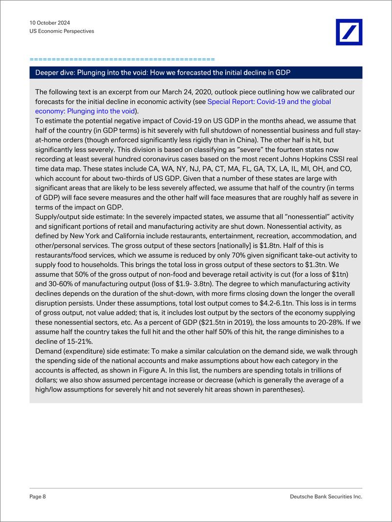 《Deutsche Bank-US Economic Perspectives A practitioners guide to forecast...-110735932》 - 第8页预览图