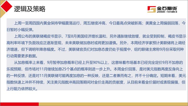 《美国经济保持温和增长，强美元压制黄金走势-20230911-金石期货-21页》 - 第4页预览图