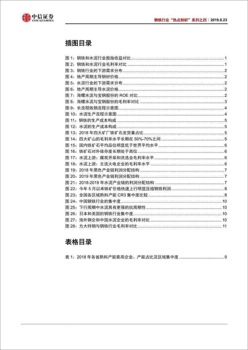 《钢铁行业“热点剖析”系列之四：钢铁与水泥行业对比研究，相同周期的行业为何存在盈利水平的鸿沟？-20190823-中信证券-15页》 - 第4页预览图