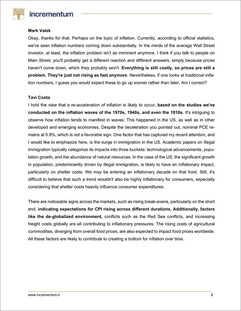 《Incrementum-2024年第一季度——咨询委员会电话记录（英）-23页》 - 第8页预览图