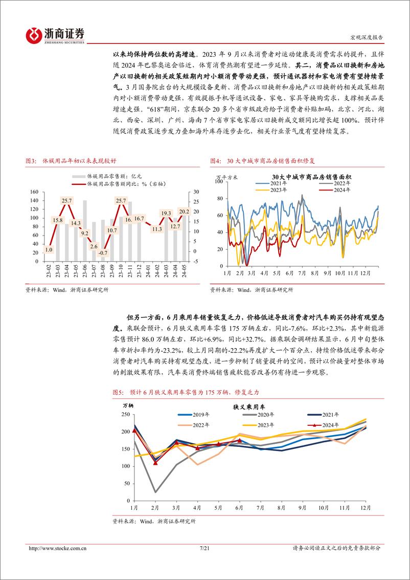 《2024年6月宏观经济预测-6月宏观经济：基本面边际放缓，供给强于需求-240701-浙商证券-21页》 - 第7页预览图