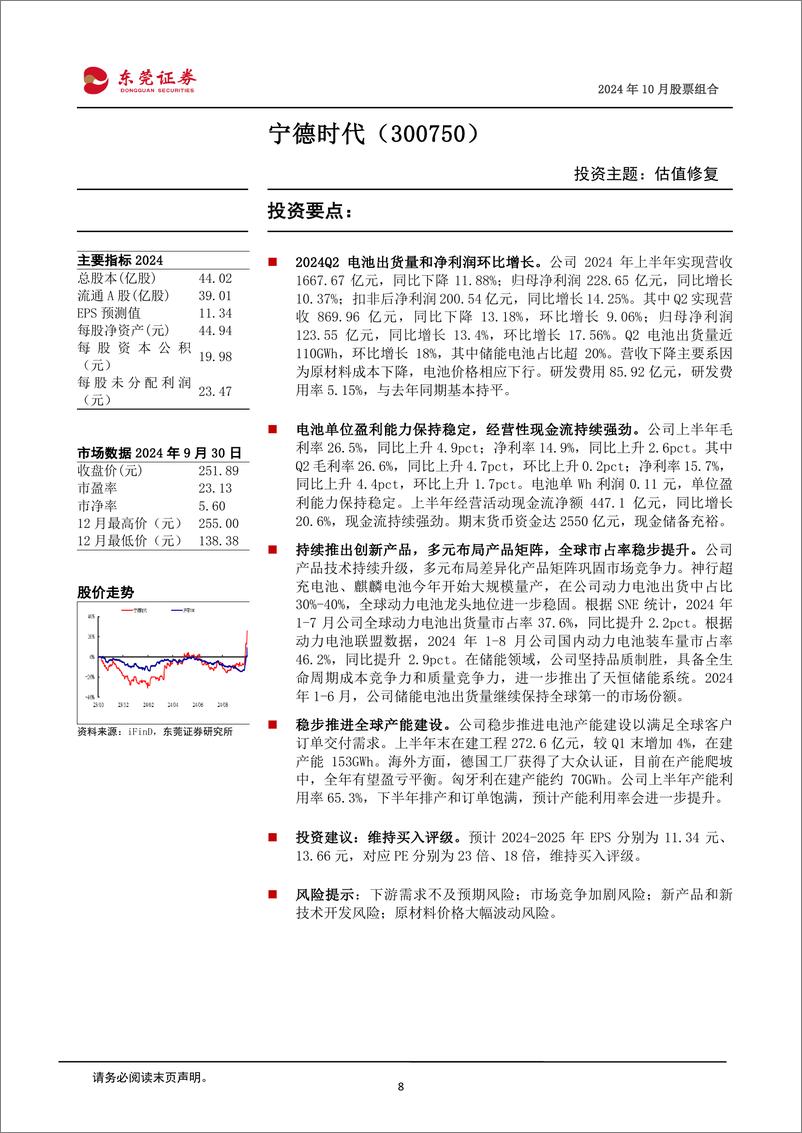 《2024年10月份股票组合-241009-东莞证券-16页》 - 第8页预览图