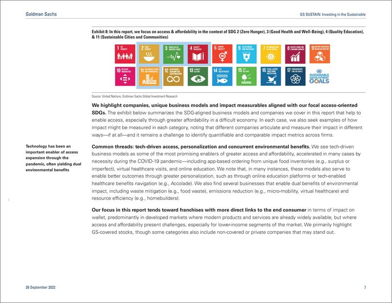 《GS SUSTAI Investing in the Sustainable Development Goal Social Capita How business can drive impact through affordability (1)》 - 第8页预览图