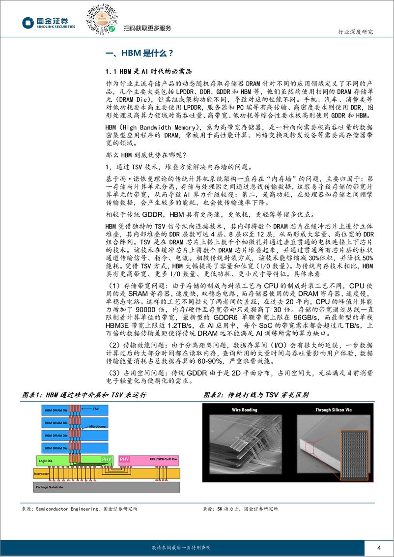 《国金证券-存储专题三：AI时代核心存力HBM》 - 第4页预览图