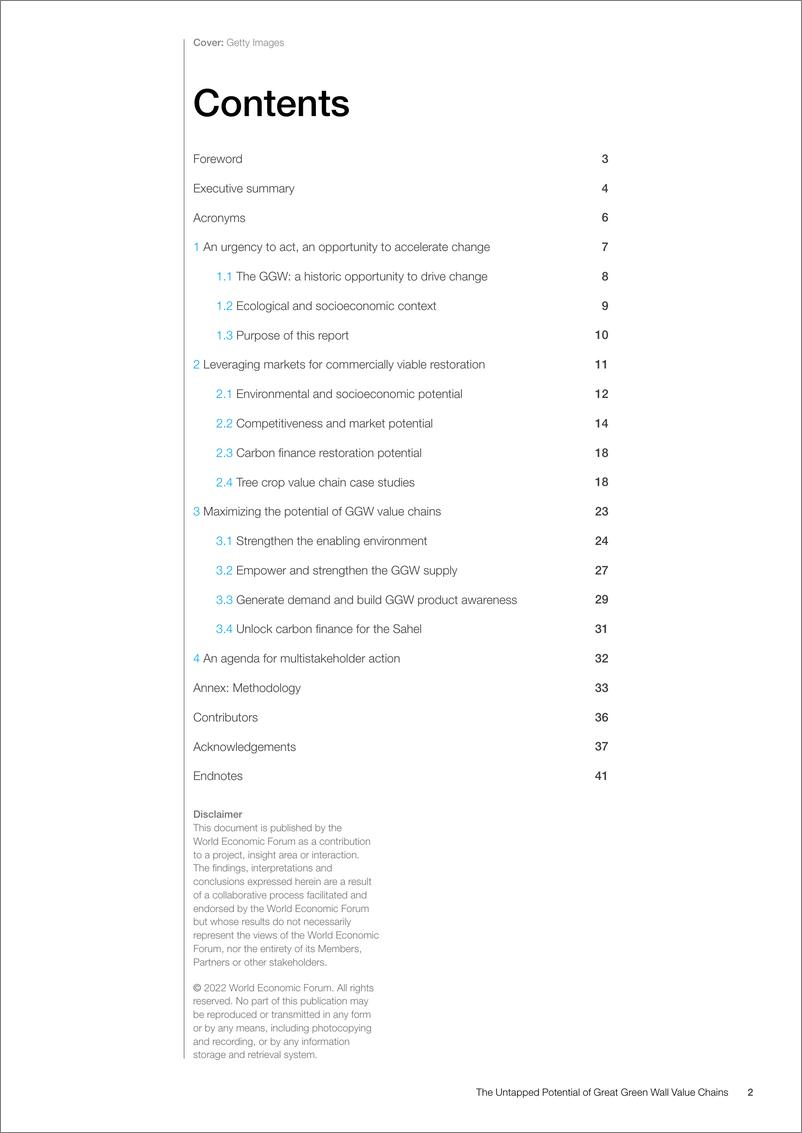 《世界经济论坛-绿色长城价值链的未开发潜力：萨赫勒地区大规模恢复的行动议程（英）-2022.9-44页》 - 第3页预览图