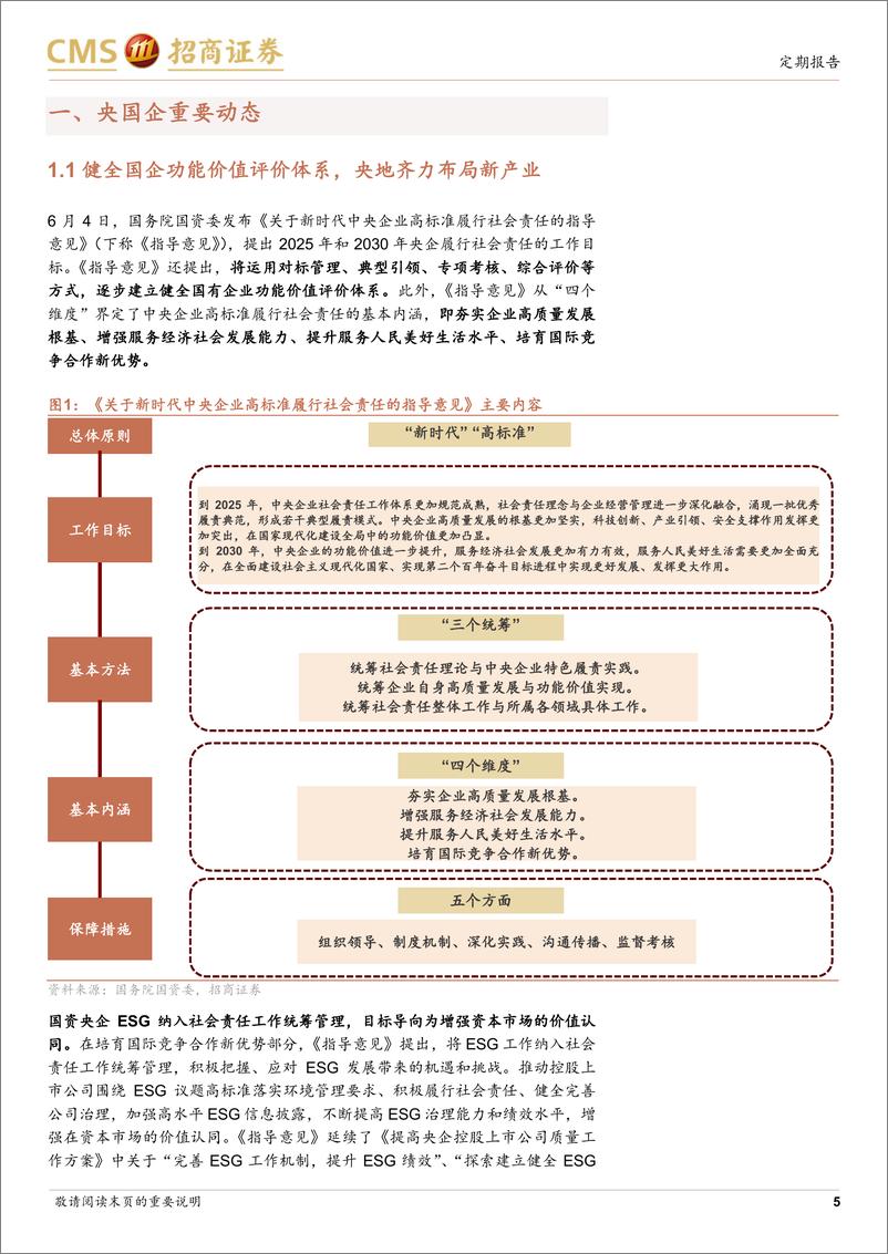 《央国企动态双周报：健全国企功能价值评价体系，央地齐力布局新产业-240610-招商证券-30页》 - 第5页预览图