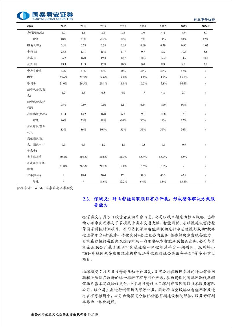 《建筑工程行业：车路云一体化业务华设集团、深城交有序推进-240711-国泰君安-10页》 - 第8页预览图