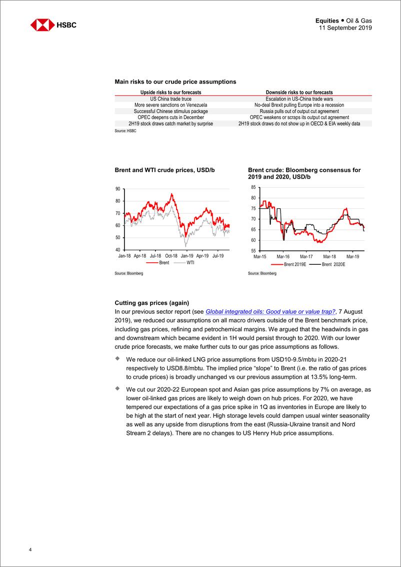 《汇丰银行-全球-石油与天然气行业-全球整装油：在较弱的宏观背景下，较低的盈亏平衡点很重要-2019.9.11-42页》 - 第5页预览图