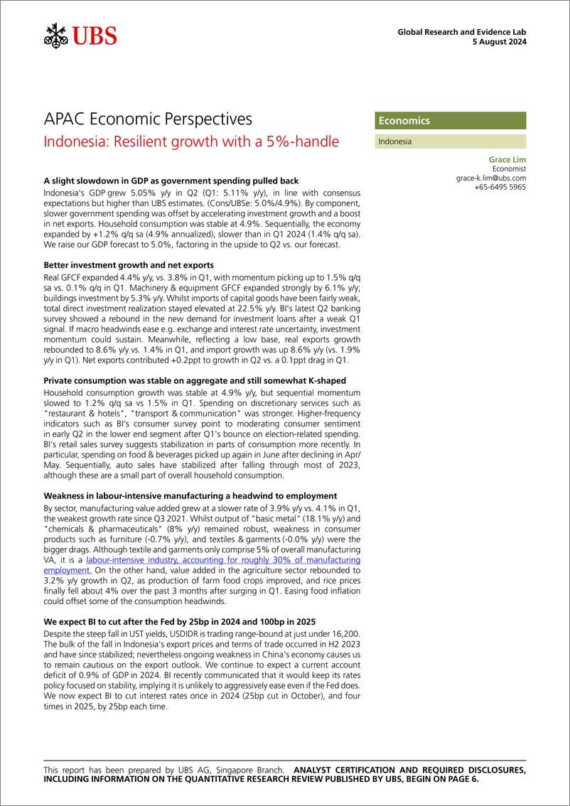 《UBS Economics-APAC Economic Perspectives _Indonesia Resilient growth with...-109668969》 - 第1页预览图