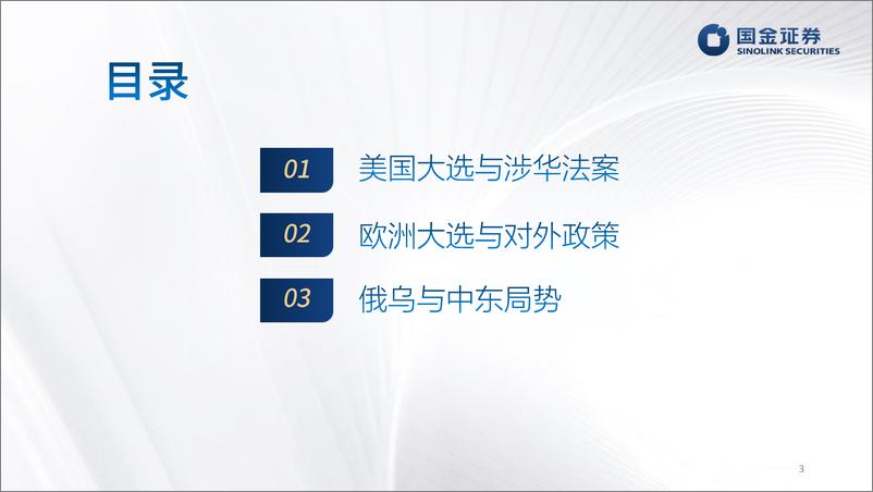 《近期海外局势动态与展望-240709-国金证券-26页》 - 第3页预览图