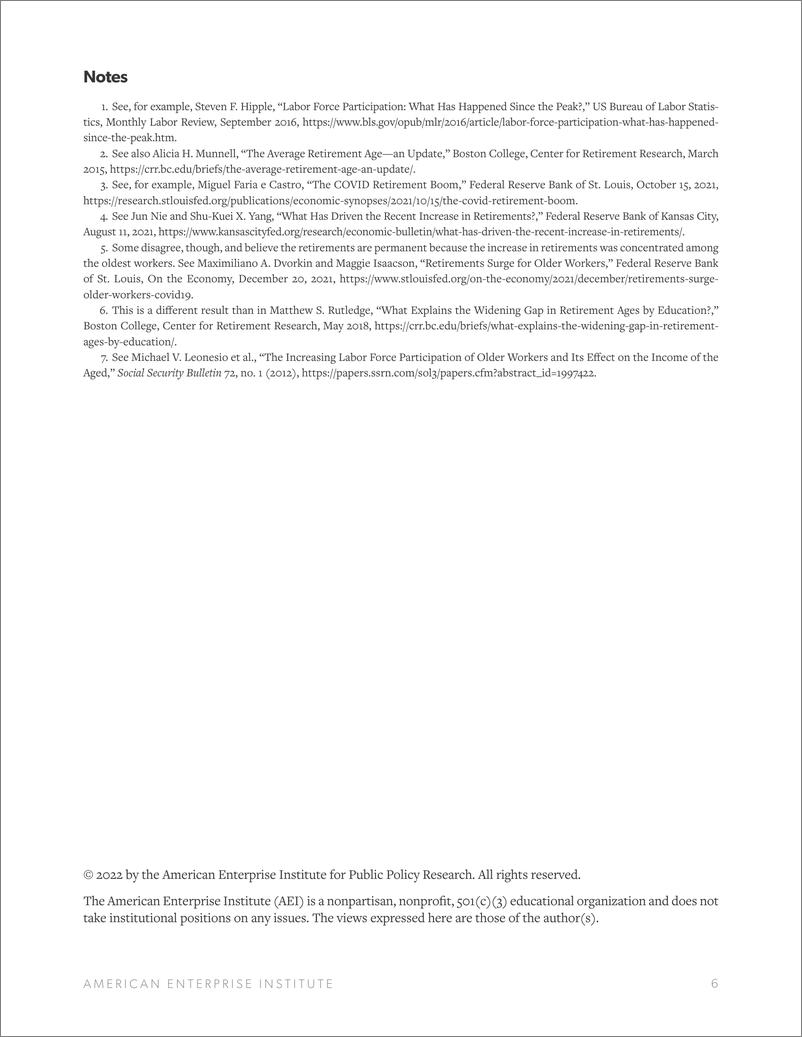 《美国企业研究所-美国的平均退休年龄在过去30年里有所提高（英）-2022.5-6页》 - 第7页预览图