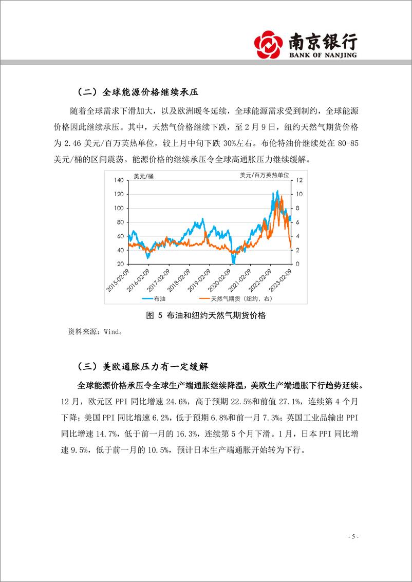 《2023年2月海外市场展望：美国经济下滑放缓，人民币承压稍贬-20230217-南京银行-30页》 - 第6页预览图