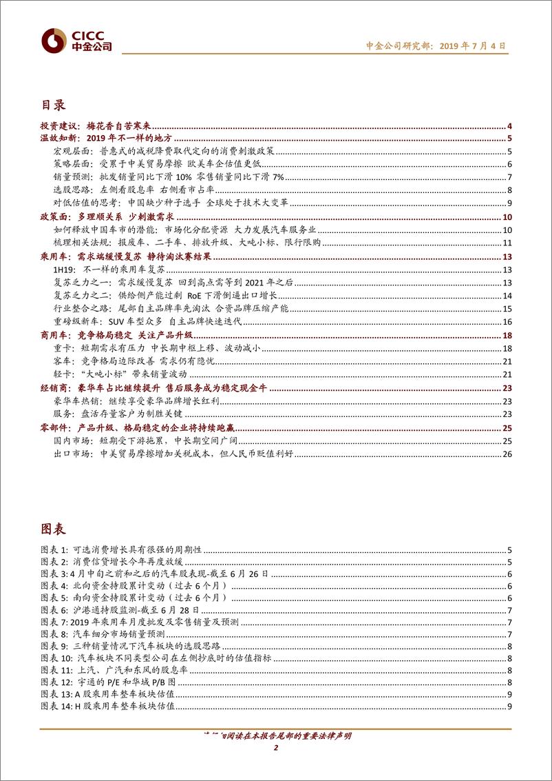 《汽车及零部件行业2019年中期策略：梅花香自苦寒来，降档加油补内功-20190704-中金公司-30页》 - 第3页预览图
