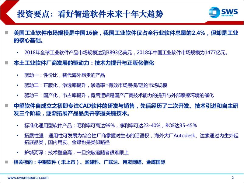 《“智”造TMT行业系列深度之十：从中望软件看国内CAD发展趋势-20210218-申万宏源-45页》 - 第2页预览图