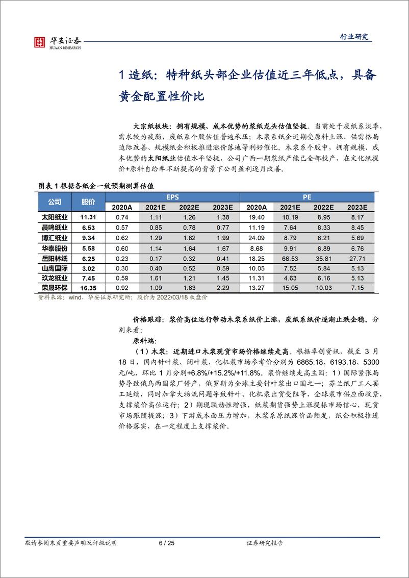 《轻工制造行业点评：估值与成长趋势短期错配带来良好配置机遇-20220321-华安证券-25页》 - 第7页预览图