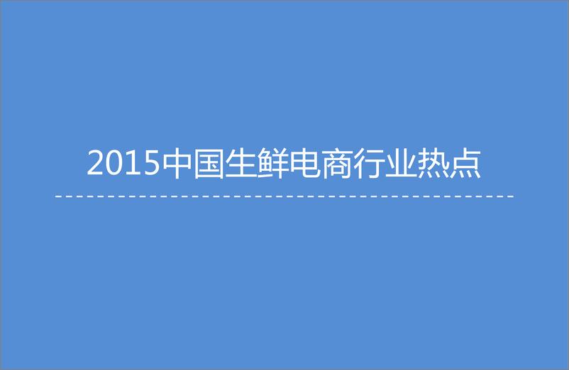 《2015年中国生鲜电商市场研究报告》 - 第5页预览图