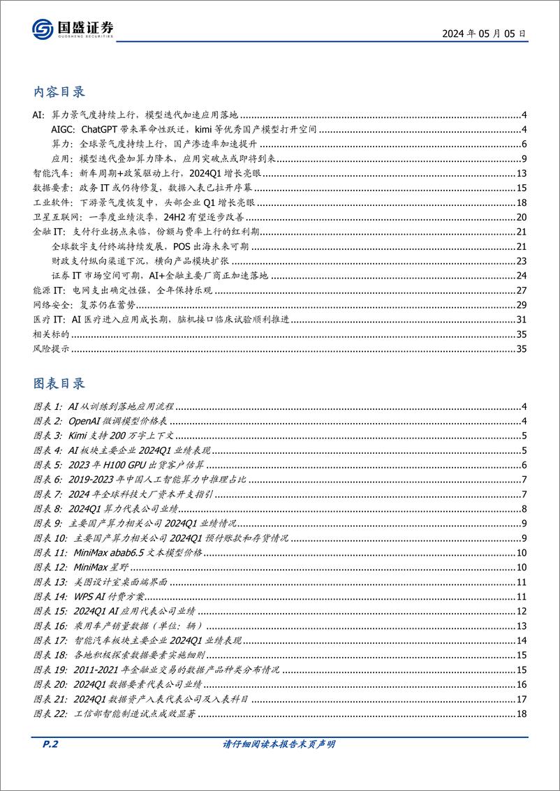 《计算机行业深度：行业景气触底，算力全面超预期》 - 第2页预览图