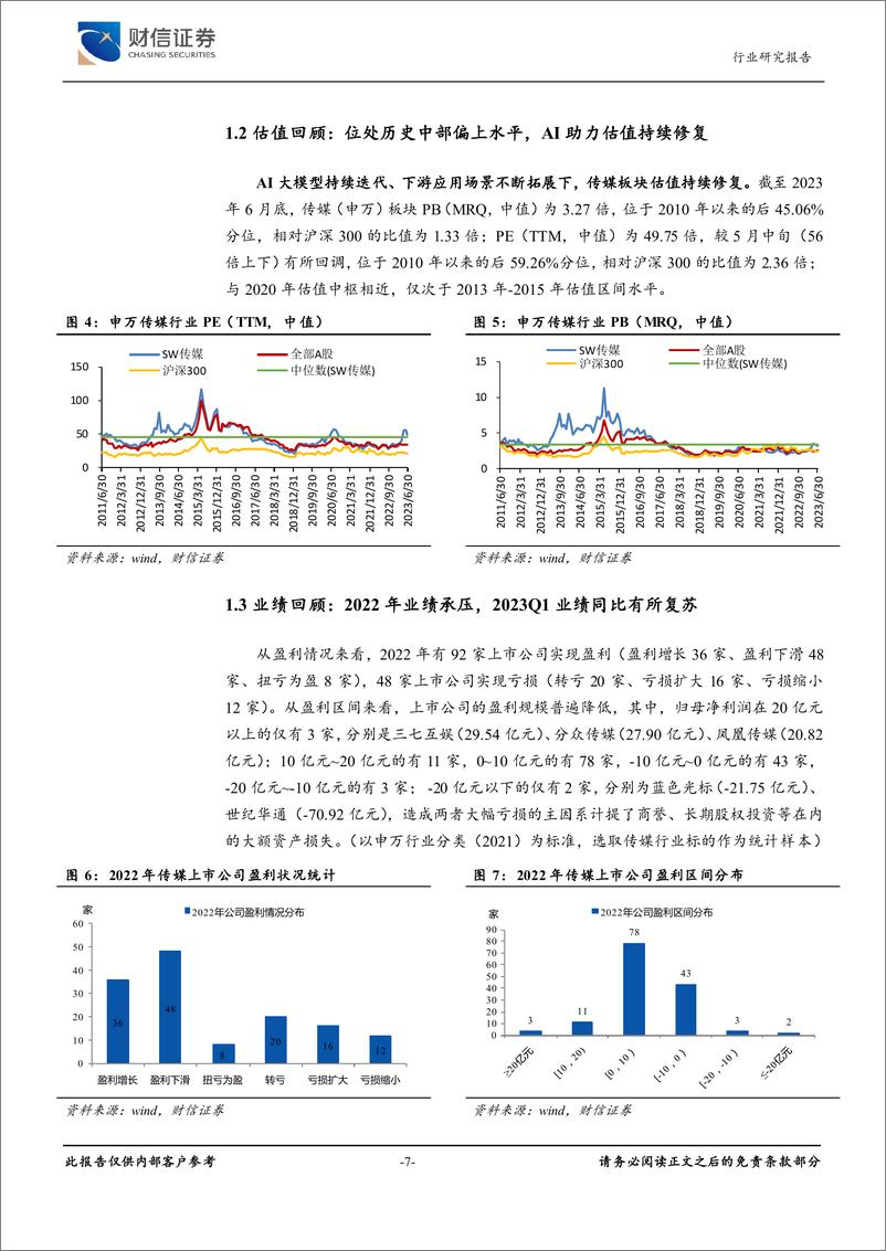 《传媒行业：业绩与估值逐渐修复，持续看好AI产业趋势-20230710-财信证券-37页》 - 第8页预览图